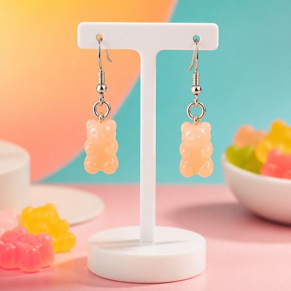 Handcrafted Teddy Bear Earrings